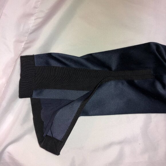 Rebecca Taylor Navy and Black Satin Cropped Tuxedo Jacket, Sz 4 - Picture 9 of 14